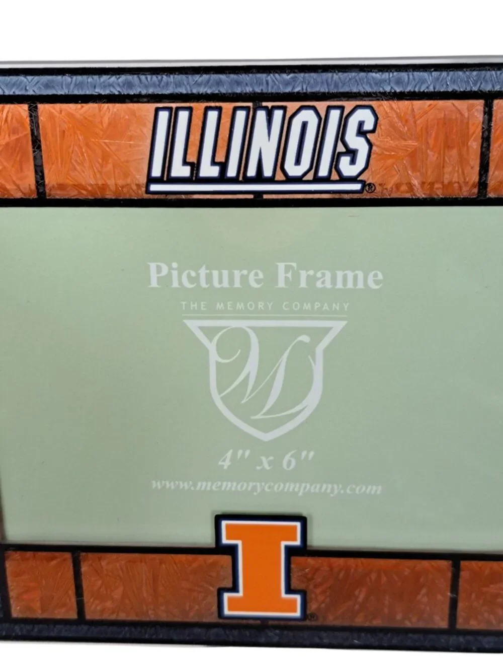 Illinois Fighting 4x6 Stained Glass Picture Frame The Memory Company College